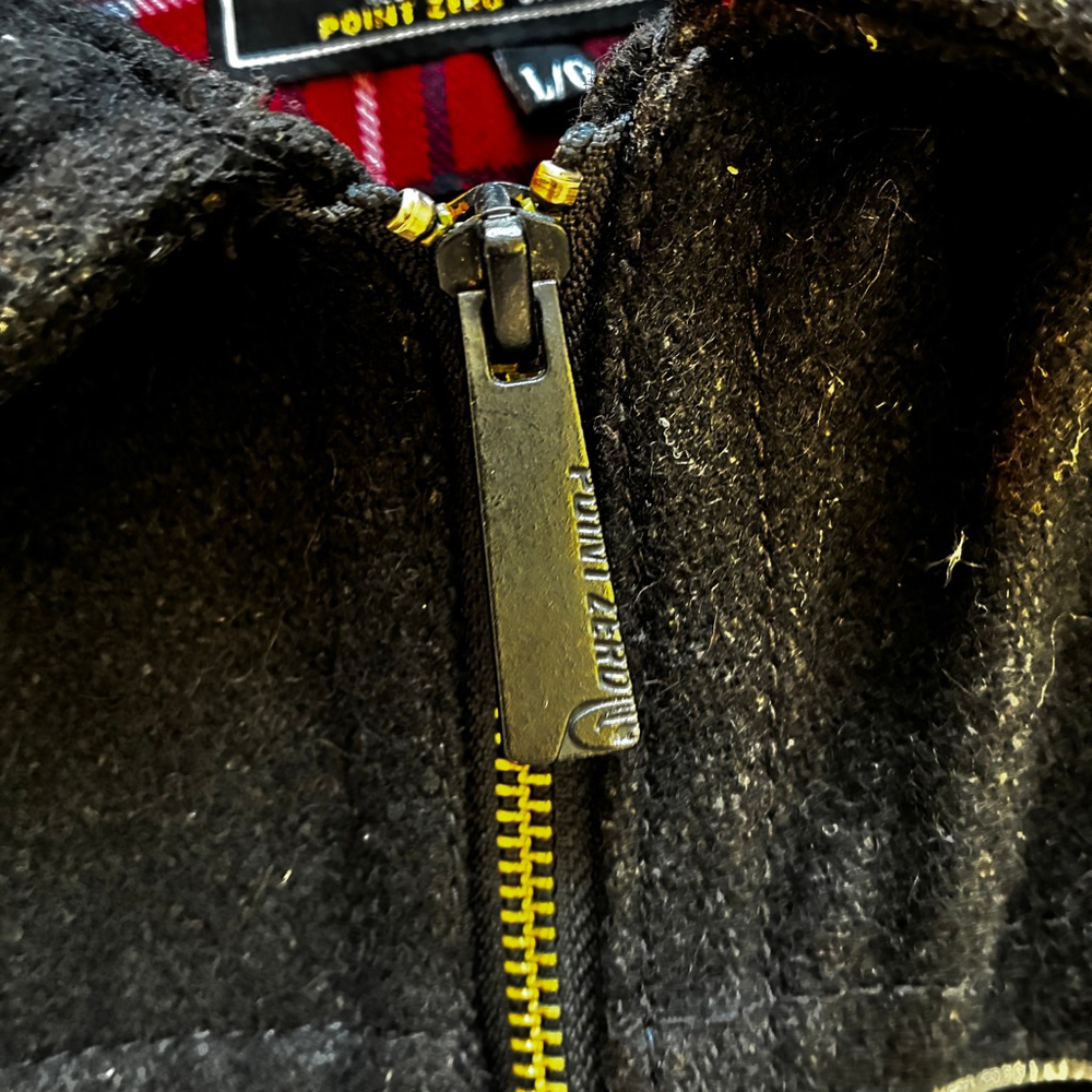 Point Zero Men’s Black Wool Blend Coat Bomber Timeless Classic Winter Warm Layer - Picture 12 of 16
